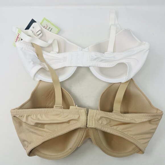 Maidenform Self Expressions Womens 36DD 2 Pack T-Shirt Bra 5701 Latte/White 698 - Picture 5 of 8
